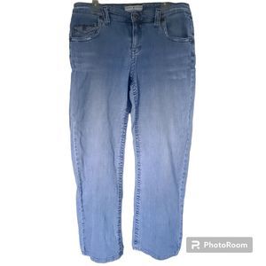 Tommy Hilfiger Women's Jeans Waist Size 38 Hipster Boot Cut  Nice Distressing